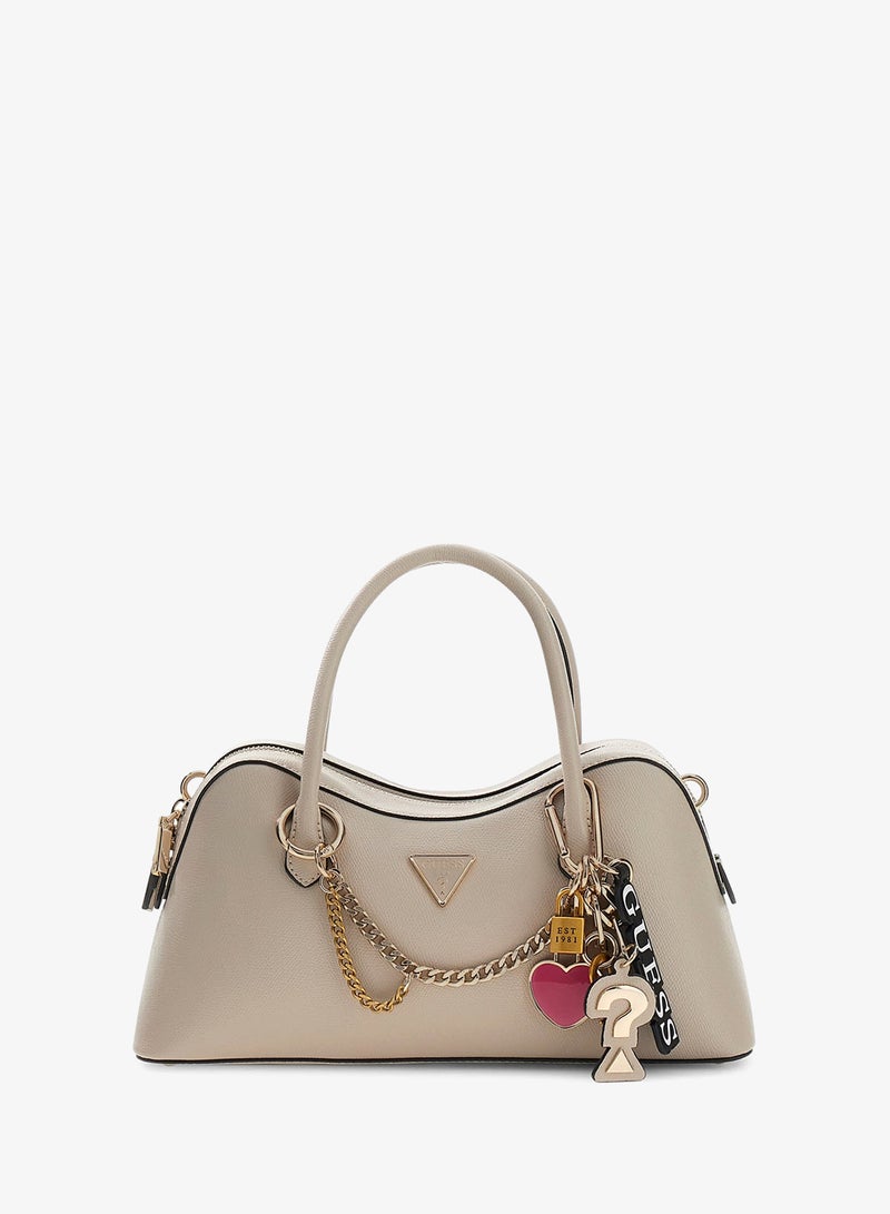 GUESS Davina Zip Through Satchel Bag - Image 1